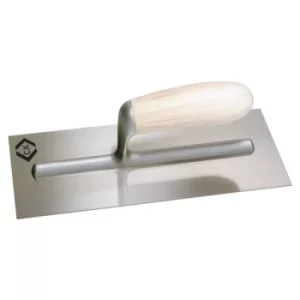 Image of CK Tools T5068 Finishing Trowel Carbon Steel Wood Grip 280x120mm
