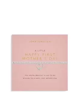 Image of Joma Jewellery Mother's Day A Little... "Happy First Mother's Day Silver Bracelet - 17.5cm Stretch, Silver, Women