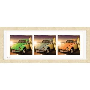 Image of VW Californian Beetles (Beech) Framed Photographic Print