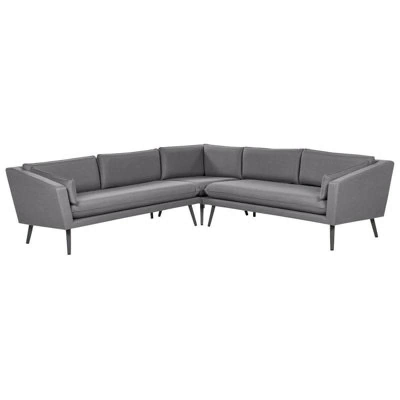 Image of Beliani Garden Corner Sofa 5 Seater Loretello Grey