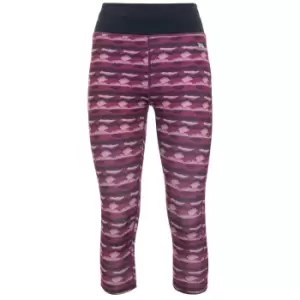 Image of Trespass Womens/Ladies Harper Cropped Leggings (XS) (Berry Print)
