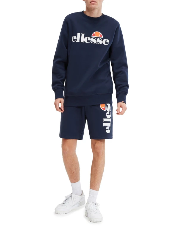 Image of Ellesse Mens SL Succiso Sweatshirt in Navy Size: Medium Navy Male M