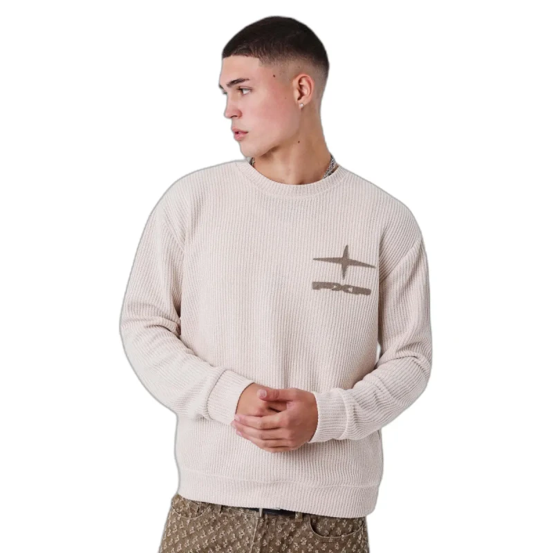 Image of Project X Paris Round neck sweater Project X Paris Patch Polaris Beige Male 2XL