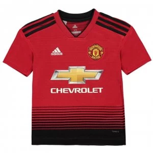 Image of adidas Manchester United Home Shirt 2018 2019 Junior - Red