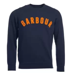 Image of Barbour Mens Prep Logo Sweatshirt Navy Small