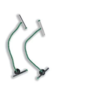 Image of 5 Star Office Treasury Tags Metal ended 63mm Green Pack 100