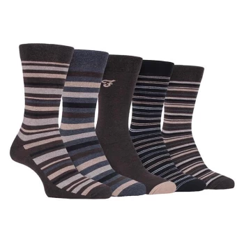 Image of Farah 5 Pack Cotton Socks Mens - Brown
