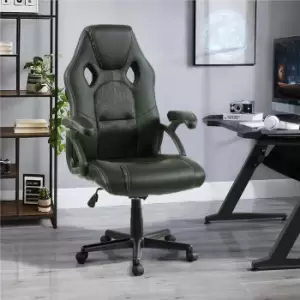 Image of Neo Direct Black Swivel and Tilt PU Leather Mesh Office Racing Chair