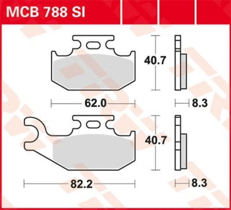 Image of TRW MCB788SI Brake pad set Brake Pad Set,disc brake (402)