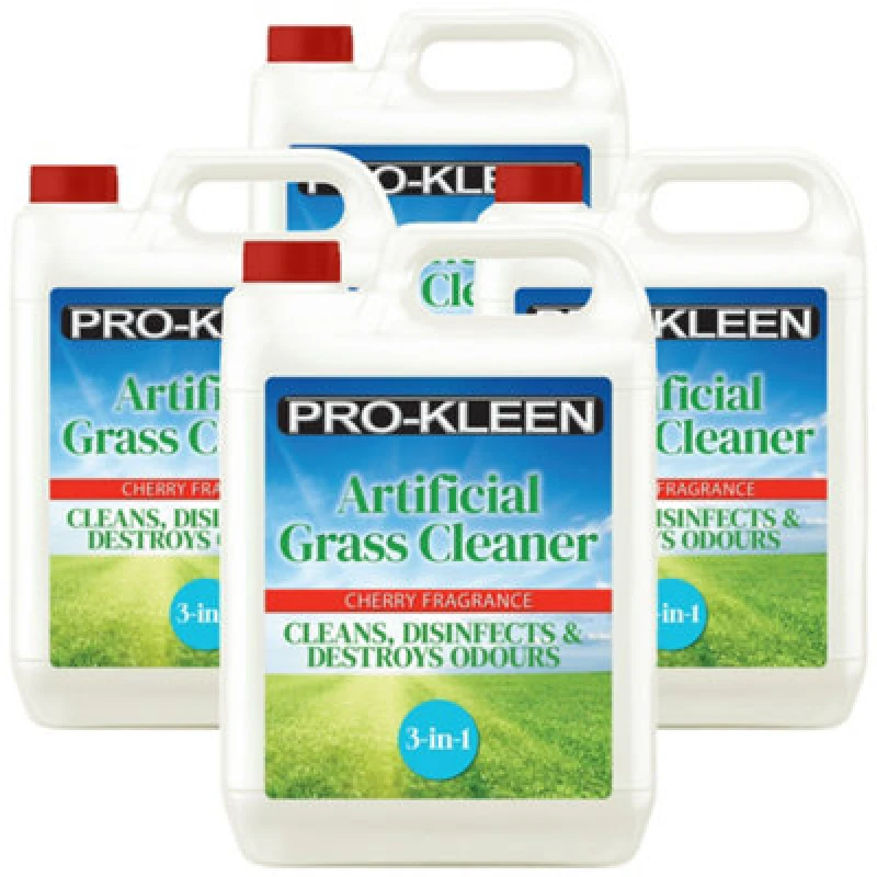 Image of ProKleen Artificial Grass Cleaner Disinfectant 4 x 5L Cherry Fragrance Clear unisex