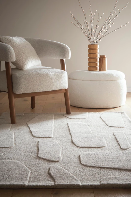 Image of Origins Sculptured Stone Oatmeal in Beige Size: 200cm x 290cm Beige Unisex 200cm x 290 cm