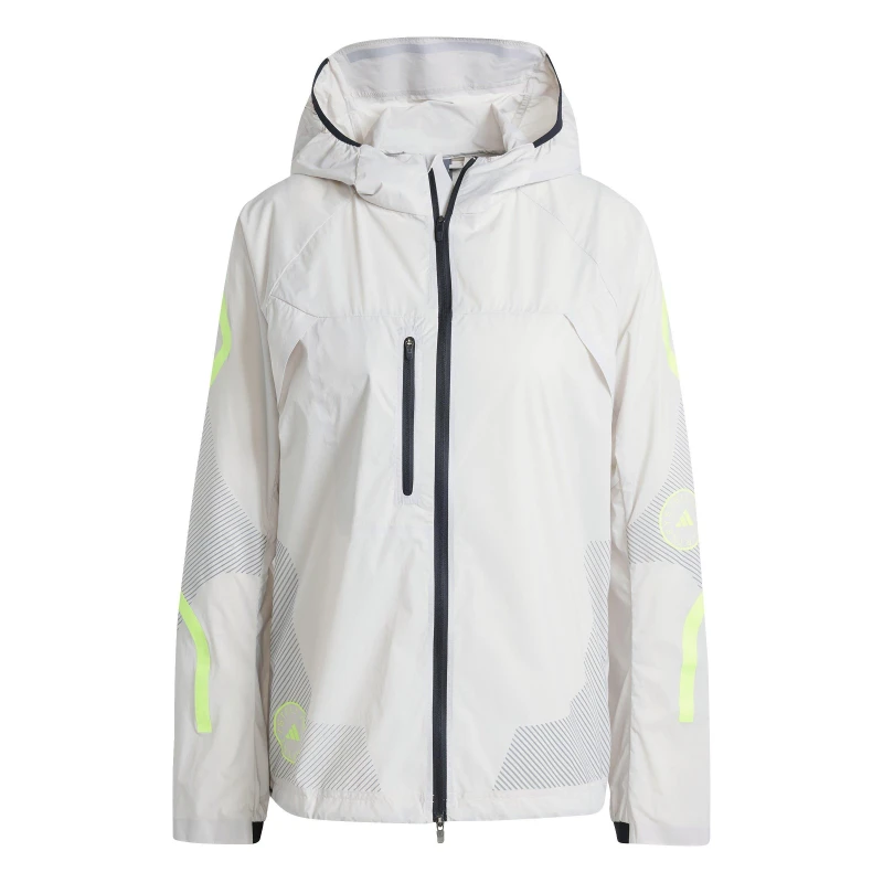 Image of adidas Womens Performance Running Jacket Chalk Pearl female 6 (XXS)