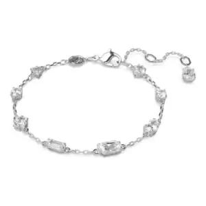 Image of Mesmera Mixed Cuts Scattered Design White Rhodium Plated Bracelet 5661530