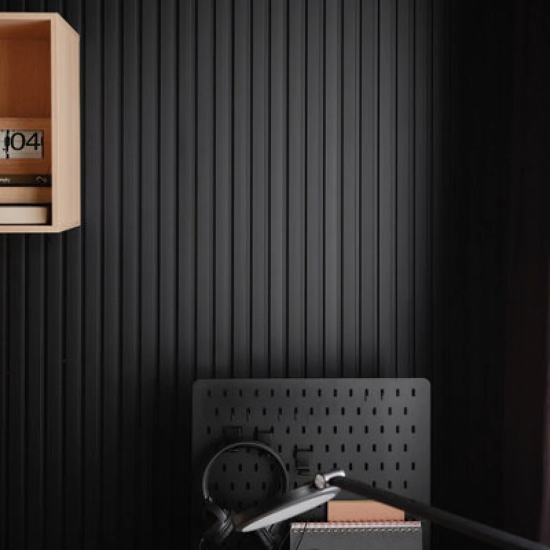 Image of Vox Linerio Internal Decorative Wall Panel Pack 16; 2650Mm X 122Mm Per Each Length; Total Coverage 5.22M2 Black WDNJY Unisex