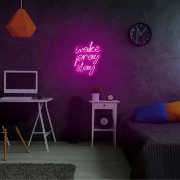 Image of Wake Pray Slay - Pink Pink Wall Lamp
