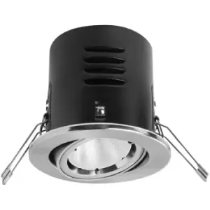 Image of Megaman 8W Integrated Fire Rated Downlight VERSOFIT Tilt - Warm White (Satin Chrome Finish)
