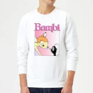 Image of Disney Bambi Nice To Meet You Sweatshirt - White