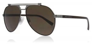 Image of Dolce & Gabbana DG2189 Sunglasses Matte Brown / Gun 131573 61mm