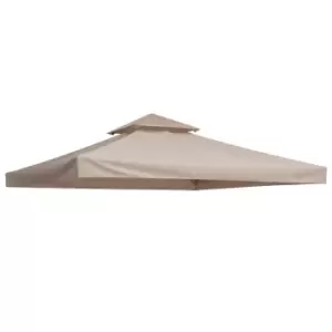 Image of Outsunny 3m 2 Tier Replacement Gazebo Canopy - Beige
