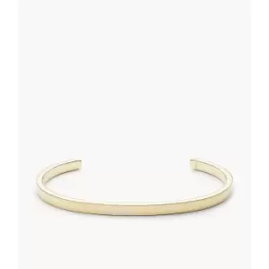 Image of Fossil Mens Modern Americana Gold-Tone Stainless Steel Cuff Bracelet - Gold