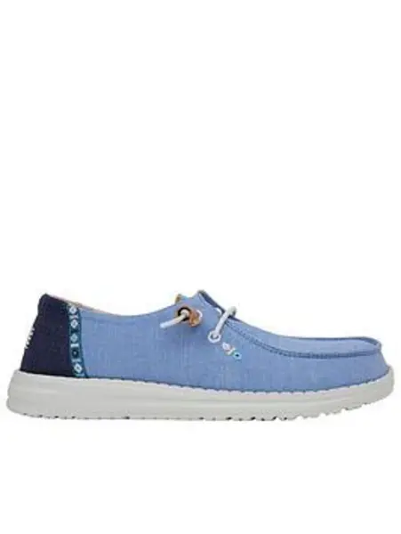 Image of Heydude Wendy Chambray Boho Shoe, Blue, Size 7, Women Blue VWZVA Female 7