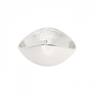 Image of Hotel Collection Hotel Beaten Metal Oval Bowl - Silver