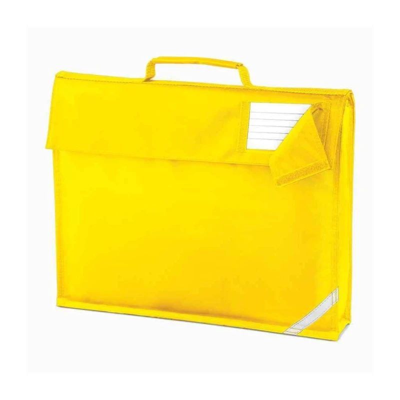 Image of Quadra Mens Reflective Book Bag in Yellow Yellow Male