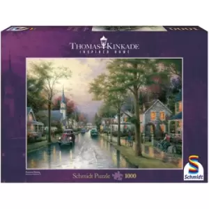 Image of Thomas Kinkade: Hometown Morning Jigsaw Puzzle - 1000 Pieces
