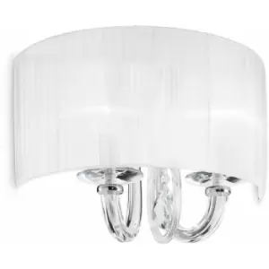 Image of Swan white wall light 2 bulbs