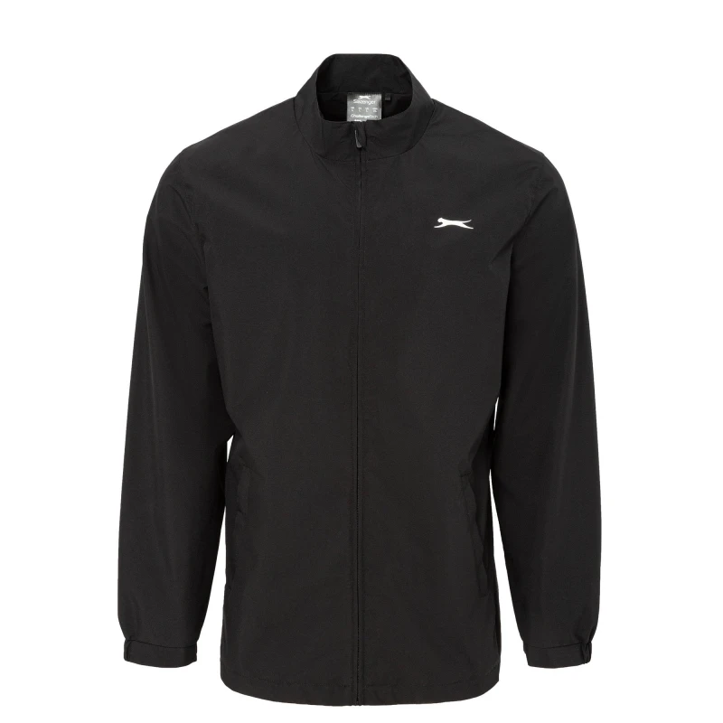 Image of Slazenger Mens Water Resistant Windproof Funnel Neck Long Sleeve Performance Golf Jacket Black male S