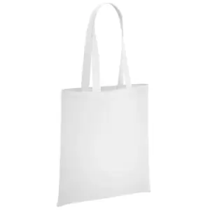 Image of Brand Lab Organic Cotton Long Handle Shopper Bag (One Size) (White)
