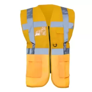 Image of Yoko Hi-Vis Premium Executive/Manager Waistcoat / Jacket (L) (Hi Vis Orange)
