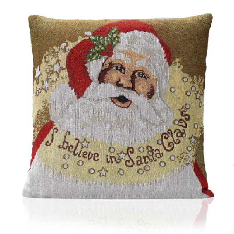 Image of Luxury Living I Believe 18" Tapestry Christmas Cushion