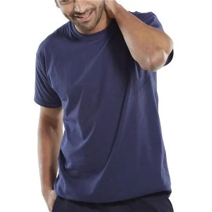 Image of Click Workwear T Shirt 150gsm Small Navy Blue Ref CLCTSNS Up to 3 Day