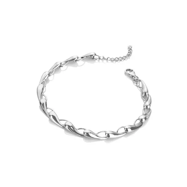 Image of Hot Diamonds Sterling Silver Tide Bracelet DL669