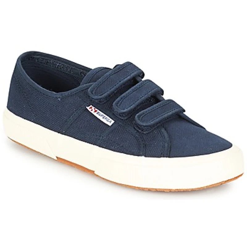 Image of Superga 2750 COT3 VEL U womens Shoes (Trainers) in Blue