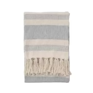 Image of Simply Organic Stripe Throw Grey