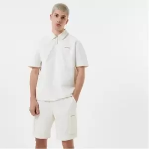 Image of Jack Wills Tech Short Sleeve Zip Shirt - Cream