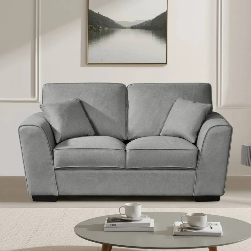 Image of Artemis Home Arlington 2 Seat Fabric Sofa in Grey Size: 2 Seater Grey Unisex 2 Seater