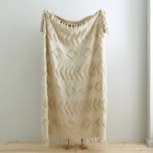 Image of Pineapple Elephant Kabeli Tufted Cotton Throw Cream