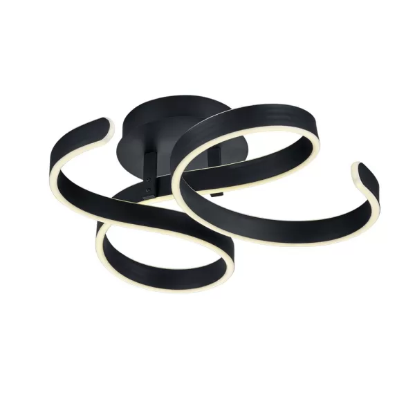 Image of Francis Modern 40W LED Semi Flush Light Anthracite 3000K