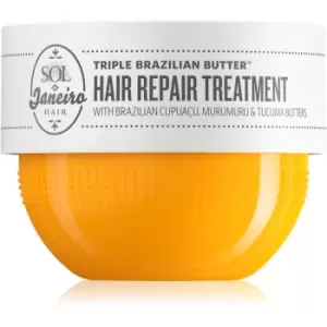 Image of Sol de Janeiro Triple Brazilian Butter Hair Repair Treatment Intensive Moisturizing and Nourishing Mask for Dry and Damaged Hair 75ml