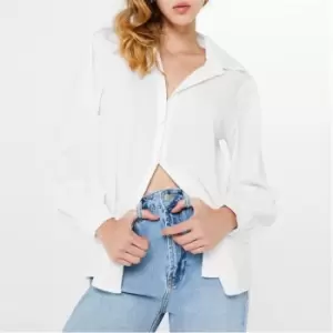 Image of I Saw It First Balloon Sleeve Shirt - White