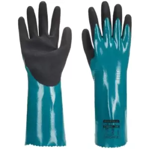 Image of AP60B8RXL - sz XL Sandy Grip Lite Gauntlet - Blue/Black - Blue/Black - Portwest