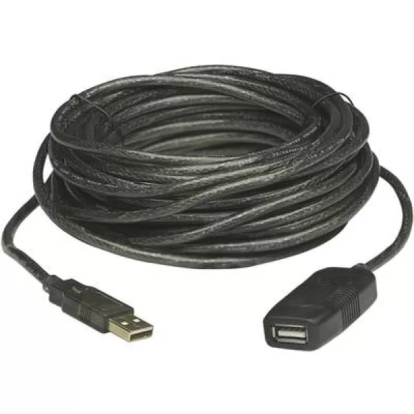 Image of Manhattan USB cable USB 2.0 USB-A plug, USB-A socket 20.00 m Black 150958