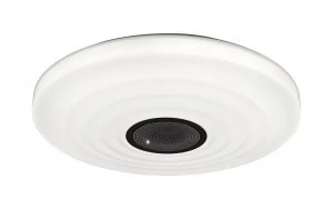 Image of 60W LED Tunable White 3000K-6000K 4200lm, Dimmable Flush Fitting with Built In 10W Speaker, Bluetooth Connection, Remote Control