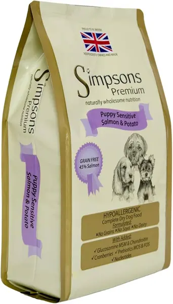 Image of Simpsons Puppy Sensitive Salmon and Potato Dog Food 12kg