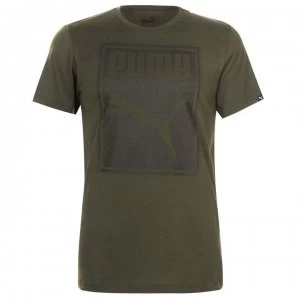 Image of Puma Box QT T Shirt Mens - Forest Night
