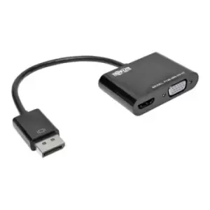 Image of Tripp Lite P136-06N-HV-V2 DisplayPort to VGA/HDMI All-in-One Converter Adapter DP ver 1.2 4K 30 Hz HDMI