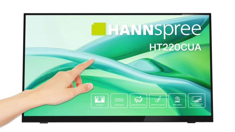 Image of Hannspree Hannspree HT220CUA computer monitor 54.5cm (21.4") 1920 x 1080 pixels Full HD LED Touch Screen Black HT220CUA